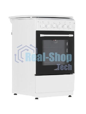 Плита газовая Cezaris ПГ 2150-10 белый, конфорок 4 шт, духовка 43 л, 51 см x 85 см x 55 см