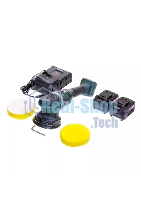 Профессиональная бесщеточная полировальная машина аккумуляторная KLPRO KLPS18B-80 (18В, Li-ion-2шт, 8.0А·ч, 125мм, М14, 2000-4800 об/мин З/У,сумка)