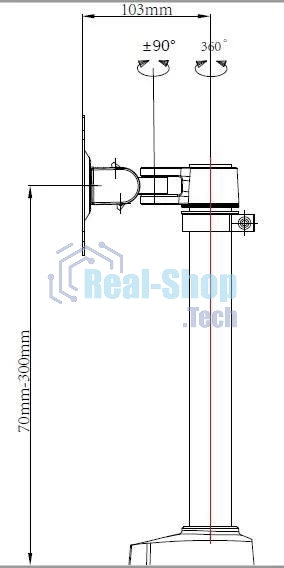 Кронштейн для мониторов ЖК Buro M3 черный 15