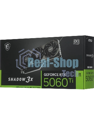 Видеокарта MSI RTX 5060Ti SHADOW 3X OC CLASSIC 8Gb GDDR7 128bit 3xDP HDMI 3FAN RTL