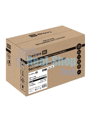 Источник бесперебойного питания ExeGate Smart LB-650.LCD.AVR.4C13.USB (650VA/390W, LCD, AVR, 4*C13, USB, батарея 12V 7Ah, черный)