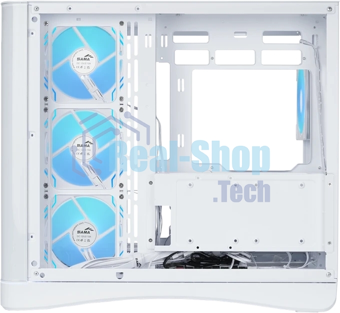 Корпус SAMA V62S, Midi-Tower, белый, 4 x 120 мм