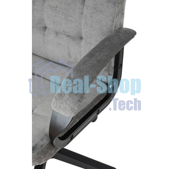 Кресло руководителя Бюрократ CH 002 Fabric Light-19 серый, крестов. пластик