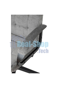 Кресло руководителя Бюрократ CH 002 Fabric Light-19 серый, крестов. пластик