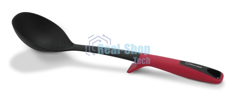 Ложка для первых/вторых блюд Rondell Craft RD-1870 черный/красный упак.: картонная подложка