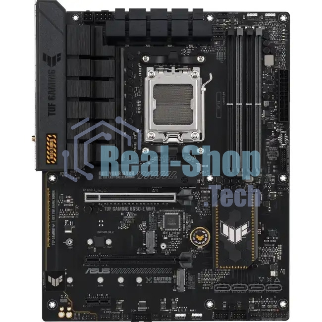 Материнская плата ASUS TUF GAMING B650E-PLUS WIFI, AM5, AMD B650, 4xDDR5, 4xSATA, 3xM.2, 1xPCIe 5.0 x16, 1xPCIe 4.0 x4, 2xPCIe 4.0 x1, 1xDisplayPort, 1xHDMI, 1x2.5Gb LAN, Wi-Fi 6E, Bluetooth 5.3, 1xUSB-C 20Gbps, 3xUSB-A 10Gbps, 6xUSB-A 2.0, 5x3.5 мм, 7.1,