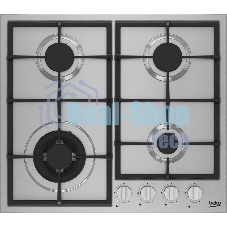 Встраиваемая газовая варочная поверхность Beko HIYG 64225 SXO нержавеющая сталь