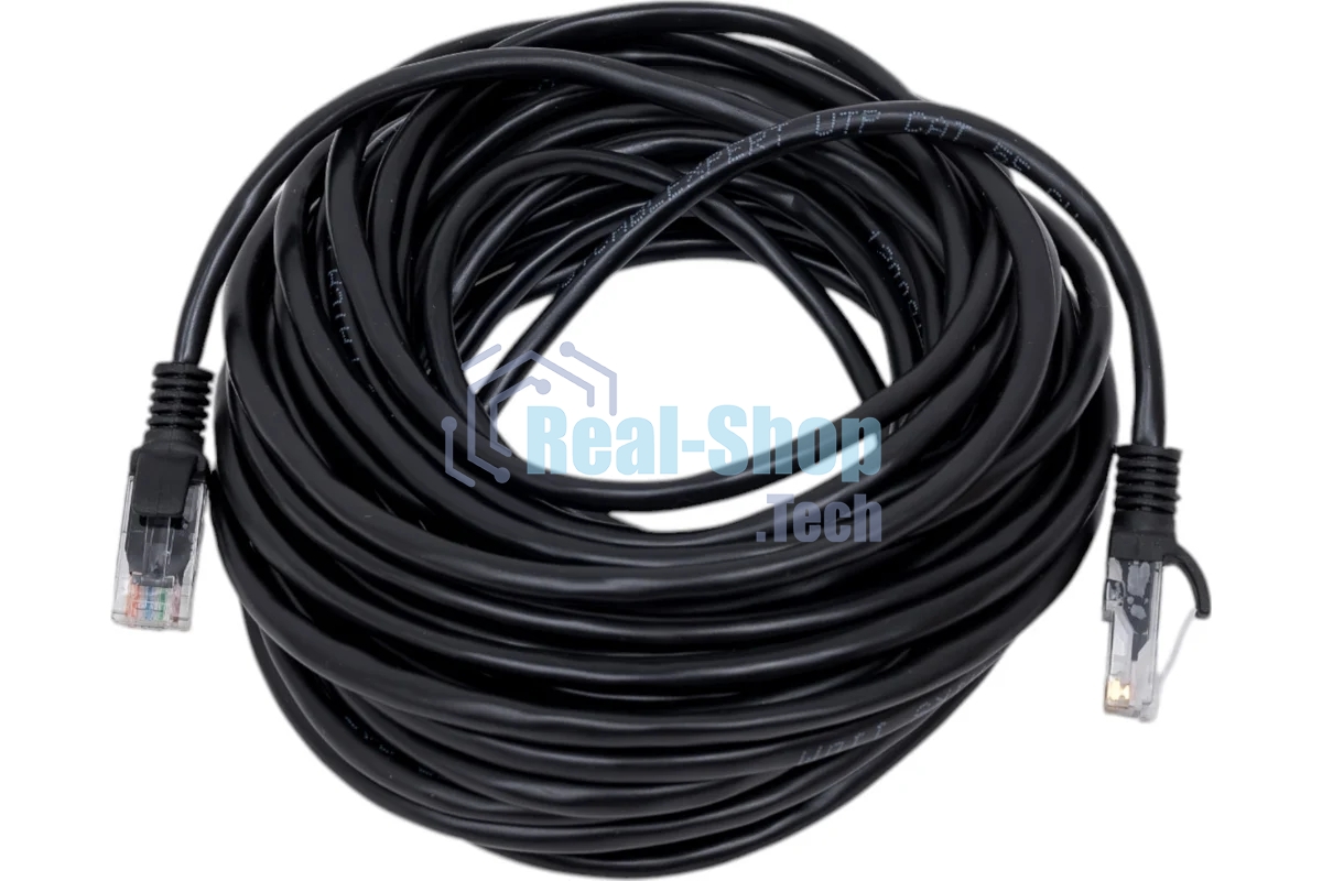Патч-корд медный UTP Cablexpert PP10-10M/BK cat.5e, 10м, литой, многожильный, черный