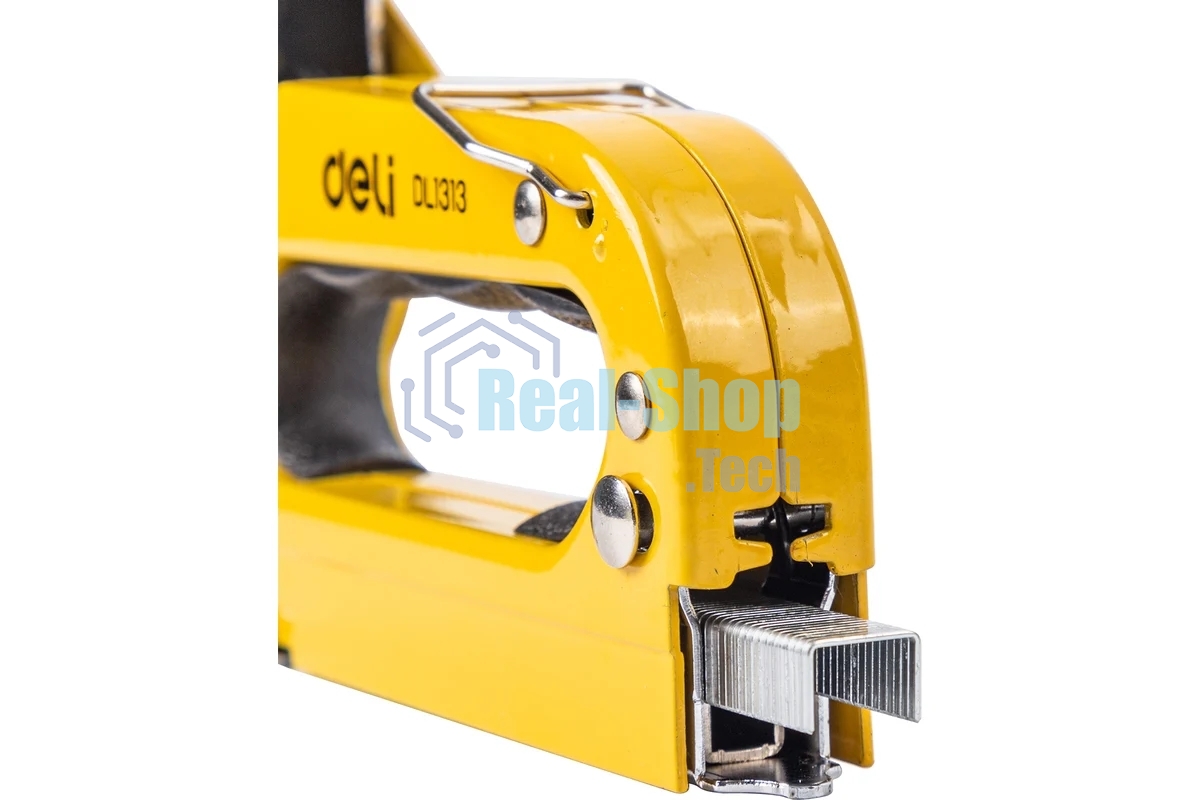 Мебельный степлер Deli DL1313 3-в-1. 4-8мм. 0,6 кг. Полностью стальная конструкция. Подходит для D/U/T.