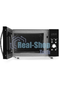 Микроволновая печь Hyundai HYM-D2078 черный/серебристый, 23 л, 800 Вт, кнопки, поворотный механизм