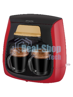Кофеварка капельная Sencor SCE 2101RD красный, исп. кофе - молотый, 0.3 л. 500 Вт.