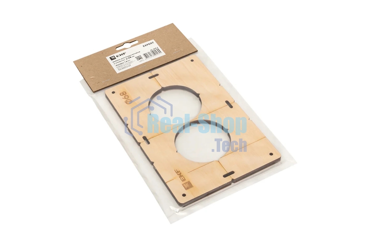 Шаблон для подрозетников EKF Expert sh-d68-2 c 2 отверстиями d 68 мм