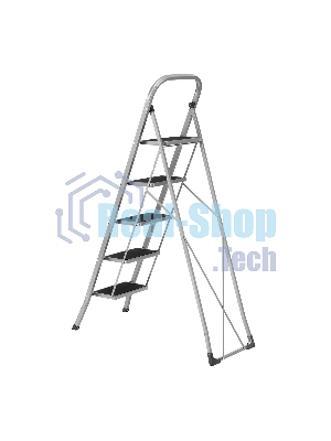 Стремянка стальная Сибртех, 5 широких ступеней 20х30 см с полимерным покрытием