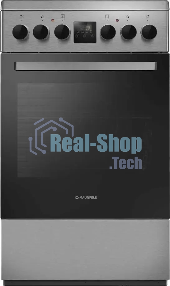 Плита электрическая Maunfeld MEC55CS08D серебристый, конфорок 4 шт, духовка 60 л, 50 см x 85 см x 60 см