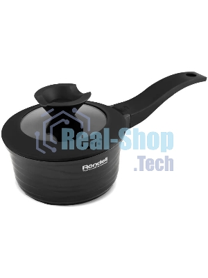 Ковш Rondell Walzer RDA-764, 1.3л, 16см, с крышкой, черный