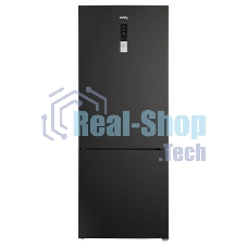 Холодильник Korting KNFC 72337 XN черный двухкамерный 324/108л морозилка снизу, No Frost