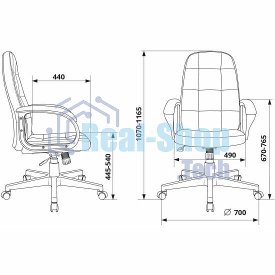 Кресло руководителя Бюрократ CH 002 Fabric Light-19 серый, крестов. пластик