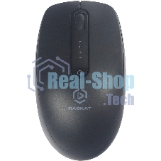 Мышь беспроводная Raskat M002WBR черный, 1600 dpi, радиоканал, Bluetooth, USB, кнопки - 4