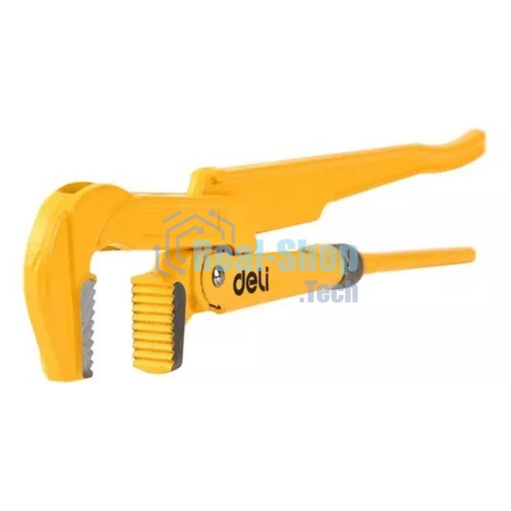 Трубный рычажный ключ №3 с прямыми губками Deli DL105167 560мм, раскрытие губок 0-67мм, сталь Cr-V