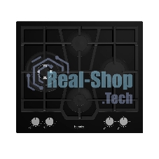 Газовая варочная поверхность Hotpoint HGMTS 643 BL, 4 конфорки, эмалированная сталь, 7800 Вт