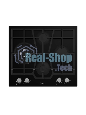 Газовая варочная поверхность Hotpoint HGMTS 643 BL, 4 конфорки, эмалированная сталь, 7800 Вт