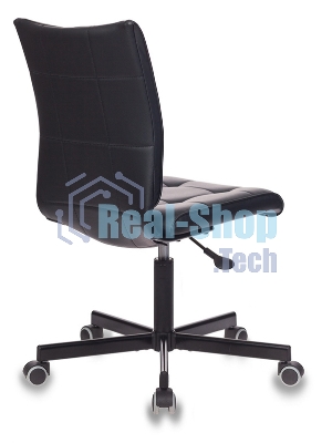 Кресло Бюрократ CH-330M/BLACK черный, экокожа, 120 кг, механизм качания, без подлокотников