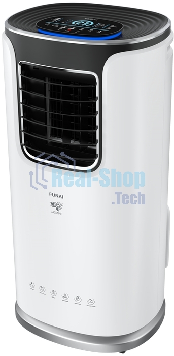 Кондиционер мобильный FUNAI JASMINE MAC-JS30CON03 9500 BTU, 20 м², 55 дБ, охлаждение, осушение, белый