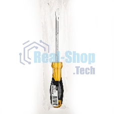 Отвертка шлицевая Deli DL6361251 6х125мм CR-V, Двухкомпонентная ручка. Хромированная