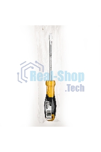 Отвертка шлицевая Deli DL6361251 6х125мм CR-V, Двухкомпонентная ручка. Хромированная