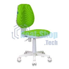 Кресло детское Бюрократ CH-W213/TW-18 TW-18 салатовый (пластик белый)