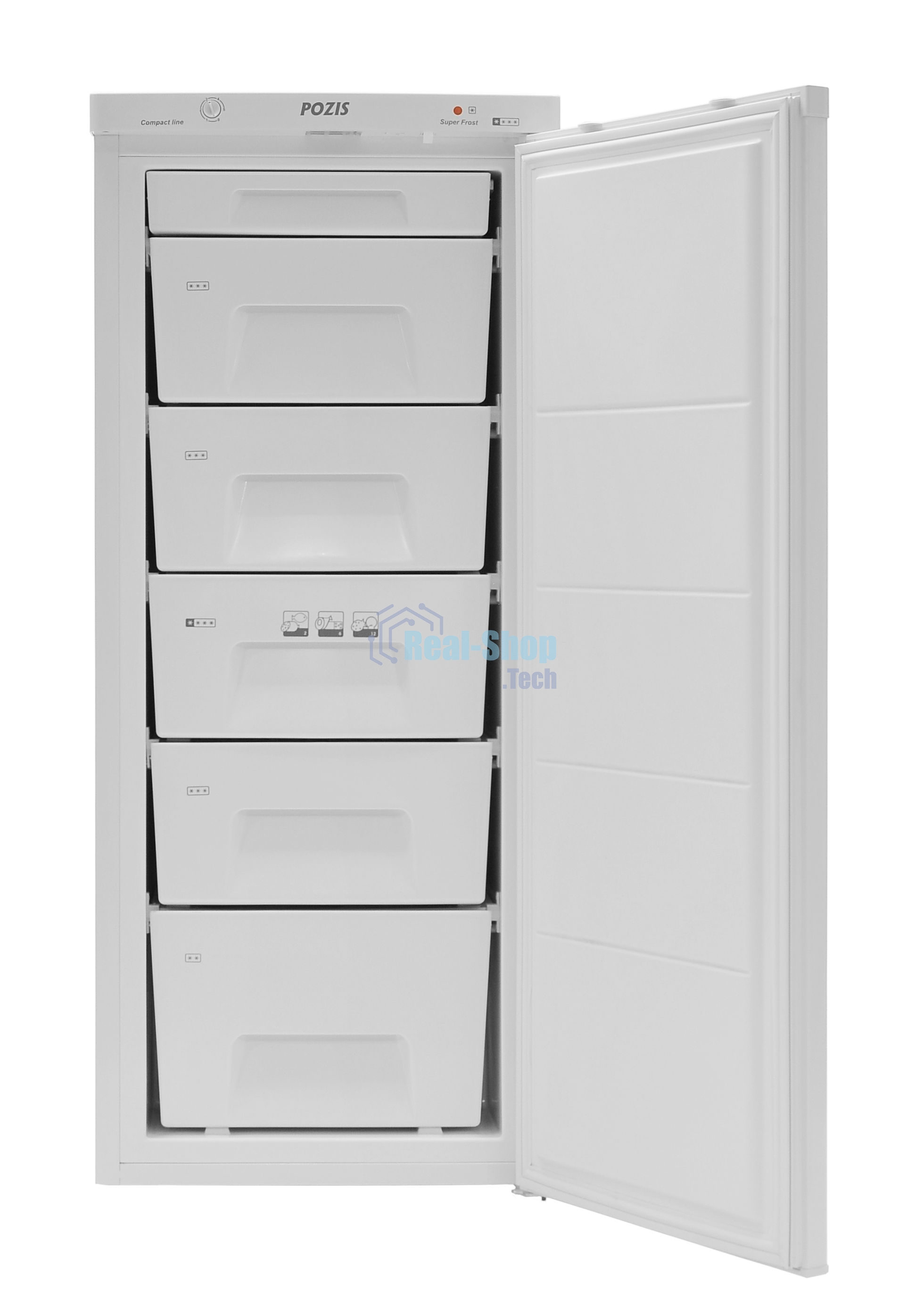 Морозильная камера Pozis FV-115 серебристый, 111л, 6 ящиков
