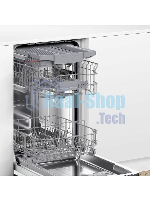 Встраиваемая посудомоечная машина Bosch SPV4EMX10E, серебристый, 44.8 см, 10 компл., 44 дБ, класс C