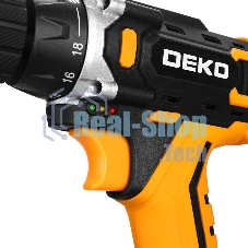 Дрель-шуруповерт Deko Banger 20V ONE+, 20 В, 1,5 Ач, 42 Нм, щеточный