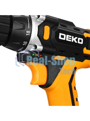 Дрель-шуруповерт Deko Banger 20V ONE+, 20 В, 1,5 Ач, 42 Нм, щеточный