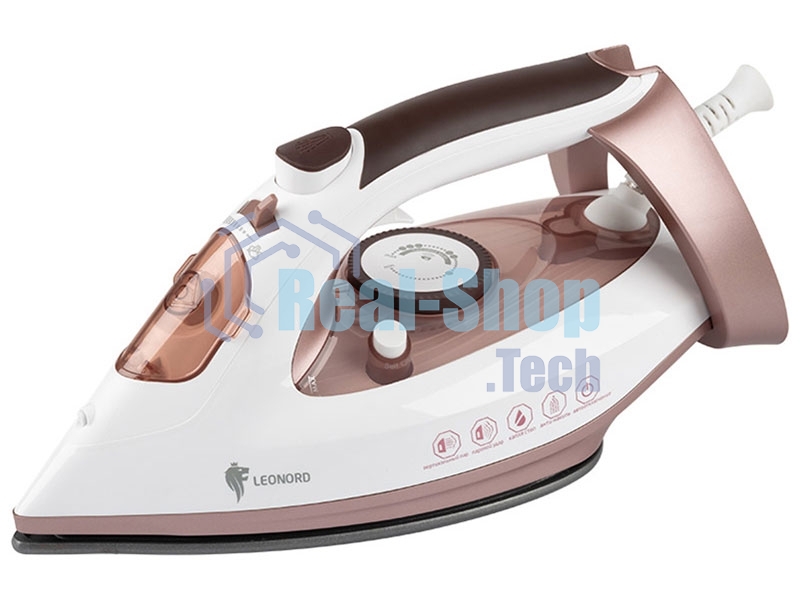 Утюг LEONORD LE-1802 3100 Вт, пар, спрей, пар. удар, самооч., тефлоновая подошва, белый/бежевый