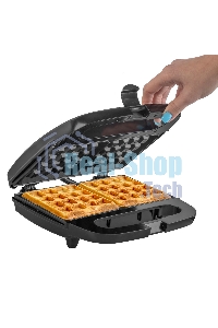 Вафельница Endever Skyline WM-22 черный, 850 Вт, на 2 вафли, автом. терморегулятор, размеры 22,6x22,4 см