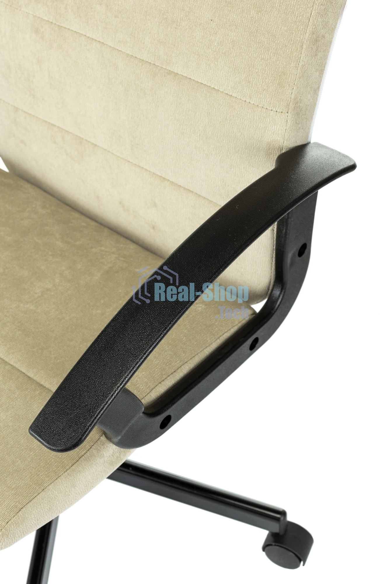 Кресло офисное Бюрократ Triest Fabric песочный Light-21 крестов. металл черный