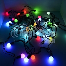 Гирлянда светод. Funray Шарики матовые BL-550M, 40 LED, 5м, мульти (7цв.),черный шнур,