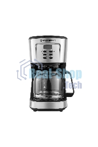 Кофеварка капельная Maunfeld MF-722S серебристый/черный, исп. кофе - молотый, 1.5 л, 900 Вт.