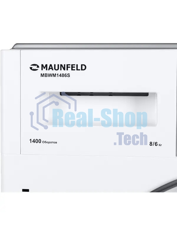 Стиральная машина MAUNFELD MBWM1486STWH, белая, загрузка фронтальная 8кг, 1400 об/мин., класс: A