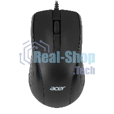 Мышь проводная Acer OMW136 черный, 1200 dpi, USB, кнопки - 3