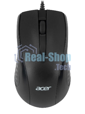 Мышь проводная Acer OMW136 черный, 1200 dpi, USB, кнопки - 3