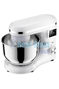 Планетарный миксер BQ MX640 White. Максимальная мощность 1600 Вт / Чаша из нержавеющей стали 6 л / Функция ферментации/ Подогрев чаши до 40'C / Электронное управление / Металлические насадки в комплекте / Металлические шестерни / Двойная защита: от перегр