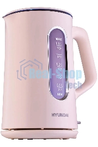 Чайник электрический Hyundai HYK-G8888 1.5л. 1700Вт кремовый/прозрачный корпус: стекло