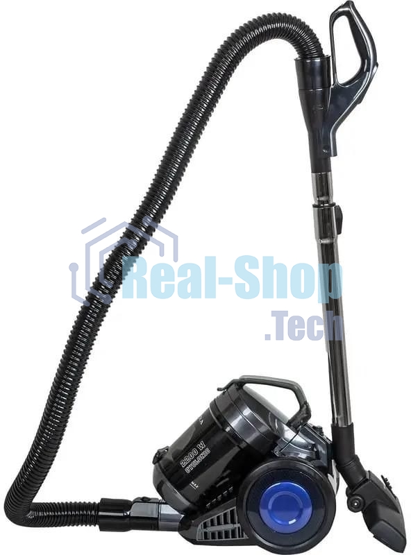 Пылесос Supra VCS-2410 синий/черный, 380/2200 Вт, уборка сухая, пылесборник контейнер, 1.5 л