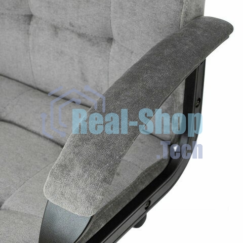 Кресло руководителя Бюрократ CH 002 Fabric Light-19 серый, крестов. пластик