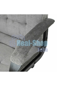 Кресло руководителя Бюрократ CH 002 Fabric Light-19 серый, крестов. пластик