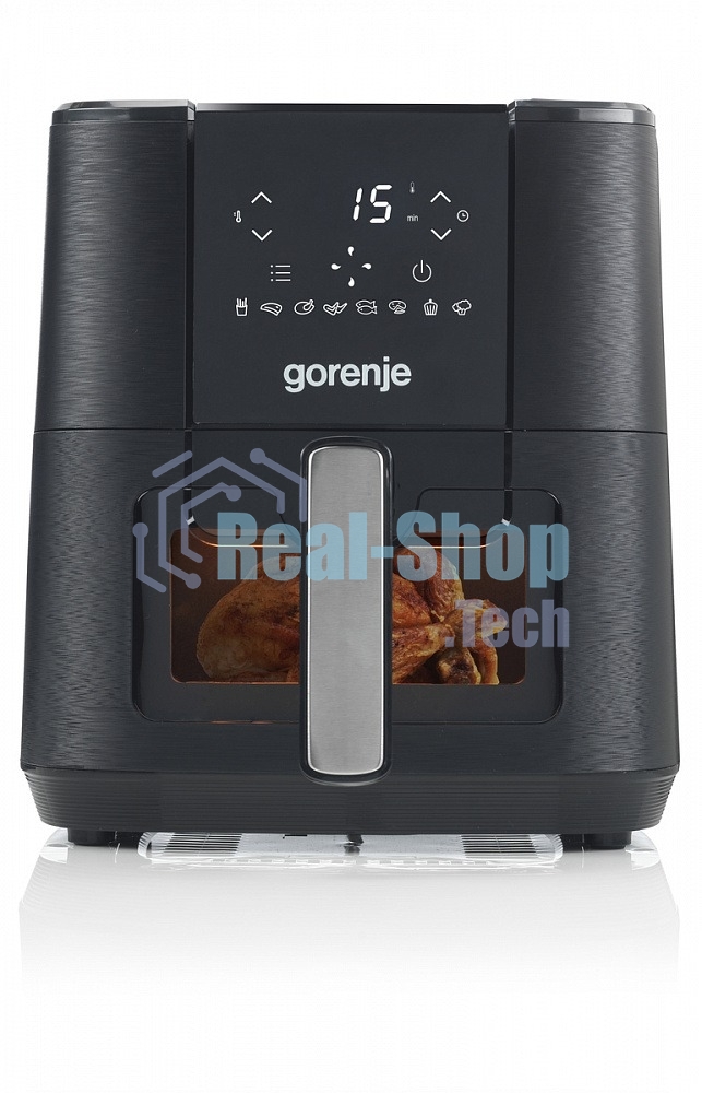 Аэрогриль Gorenje AF1350DWB черный, 1350 Вт, 5.4 л, сенсор, 8 программ