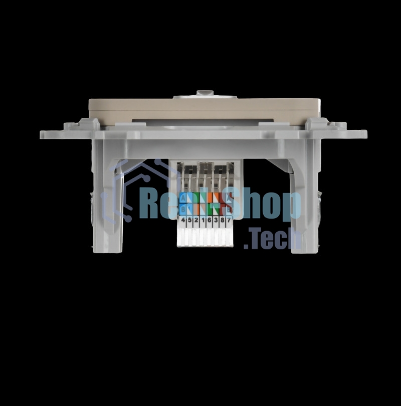 Розетка компьютерная RJ45 категория 5Е UTP РК5е-1-0-ФлЛ льняной FLITE