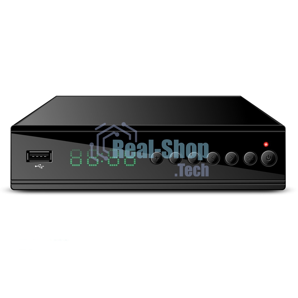 Ресивер эфирный цифровой DVB-T2/C HD HD-350 металл, дисплей DOLBY DIGITAL, HEVC Сигнал Electronics